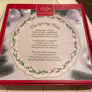 Lenox giving plate